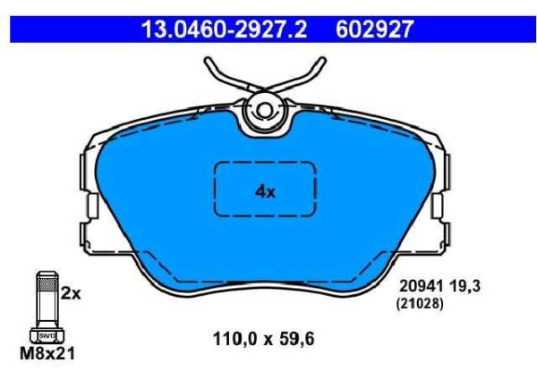 past. freno ate (d) w124 clase e(85 92) w201 190