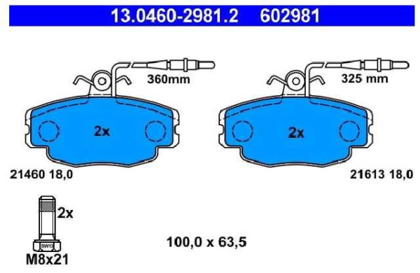 past. freno ate (d) citroen zx