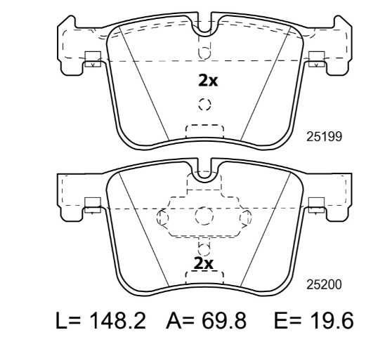 past. freno ate (d) bmw f20 f21 f22 f23 f25 f26 f30 f31 f32 f34 f80 f82 f83 serie 1, 2, 3 4 x3,320i