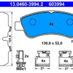past. freno ate (d) c2(02 ) peugeot 206 1.6 207 301 (19 ) 07 208 (15 ) 2008 (13 ) c elysee mavetaxi c3