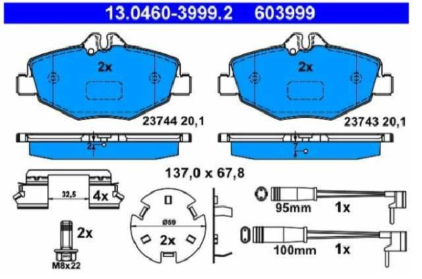 past. freno ate (d) w211 clase e