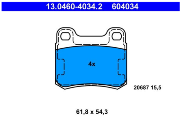 past. freno ate mercedes benz (p) w124 clase e w201 serie 190 w202 clase c