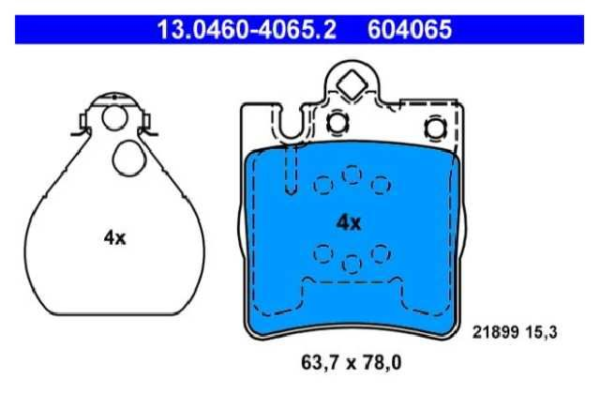 past. freno ate (p) r171 slk w203 clase c w210 clase e