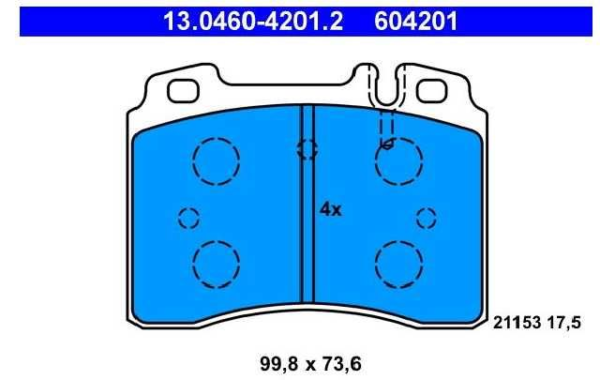past. freno ate (d) r129 clase sl 280 w124 clase e w201 serie 190 w202 w210