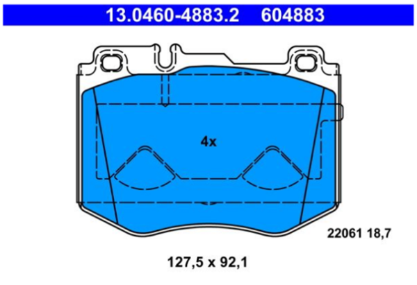 past. freno ate (d) mercedes benz w205 clase c (14 ) w213 clase e (16 ) x253 glc (15 ) glc 200