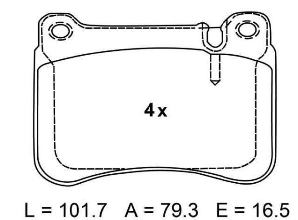 past. freno ate (d) w203 clase c w211 clase e w220 clase s