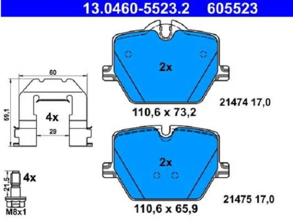 past. freno ate (p) bmw g20 g21 serie 3 (20 ) g42 serie 2 (20 )