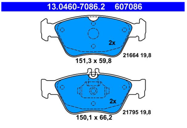 past. freno ate (d) mercedes benz c208 clk r170 slk w202 clase c