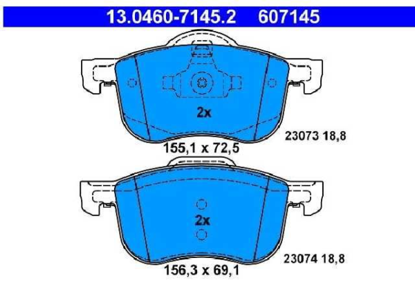 past. freno ate (d) cross country xc70 s60 s80 v70