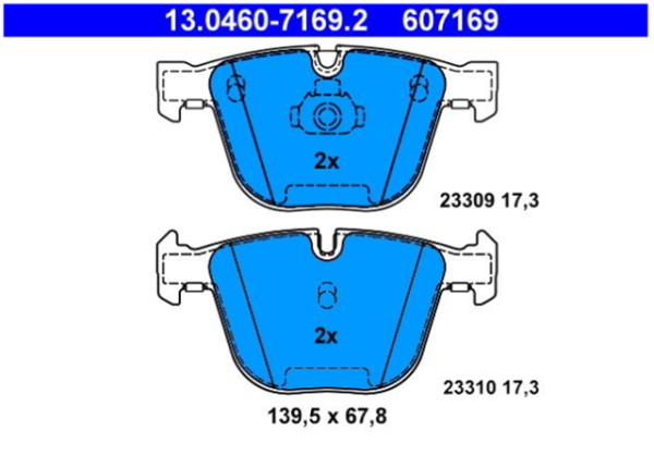 past. freno ate bmw (p) e60 serie 5 e61 serie 5 e64 serie 6 x5 x6