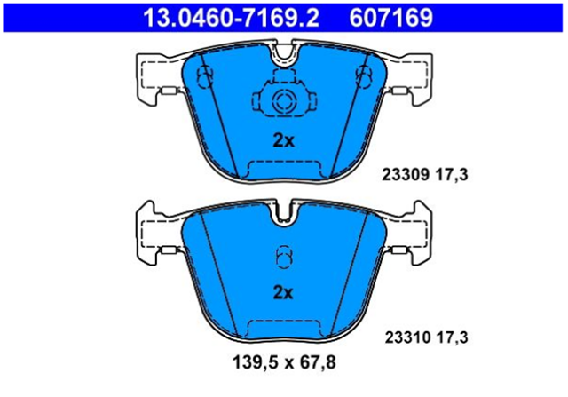 past. freno ate bmw (p) e60 serie 5 e61 serie 5 e64 serie 6 x5 x6 past. freno ate bmw (p) e60 serie 5 e61 serie 5 e64 serie 6 x5 x6