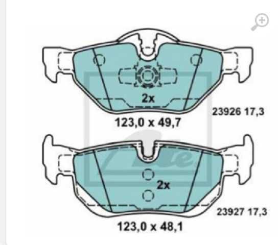 past. freno ate (p) e81 e82 e87 e90 serie 1 serie 3