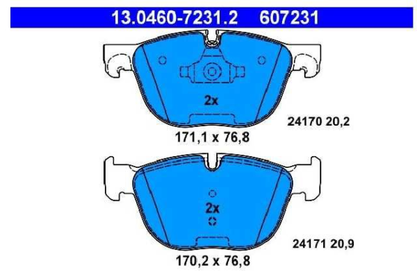 past. freno ate (d) e70 e71 x5 x6