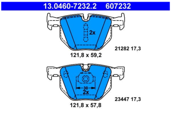 past. freno ate bmw (p) e70 e71 e72 x5 x6 (08 )