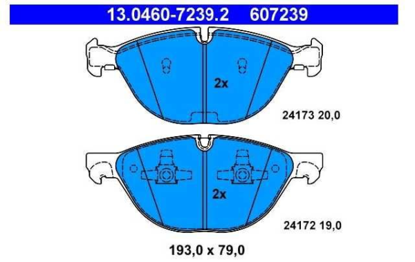 past. freno ate (d) e70 e71 e72 x5 x6 (08 )