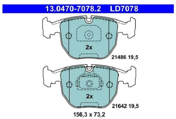 Past. Freno ATE  (D) E39(96-03) X5(00-) E53