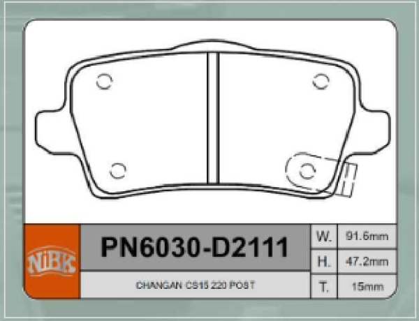 PAST. FRENO LS (P)CHANGAN CS15 POST DFSK GLORY 560 D2111