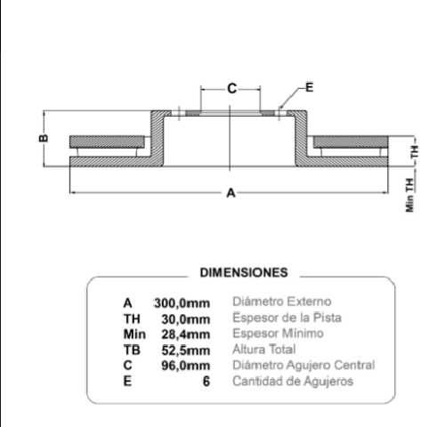 DISCF (D)(V)(6H)(300) HYUNDAI H1 TQ (08-)