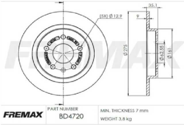 DISCOS FRENO FREMAX JAC S2 (P)