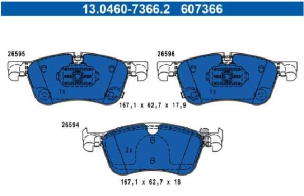 PAST. FRENO ATE. NISSAN QASHQAI