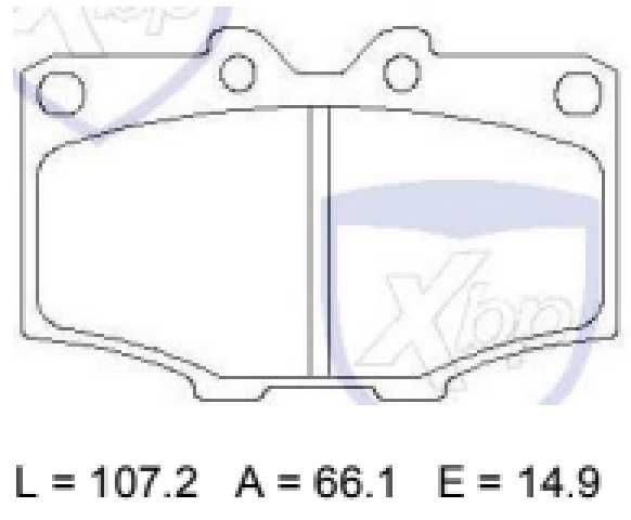 PAST. FRENO TOYOTA LAND CRUISER