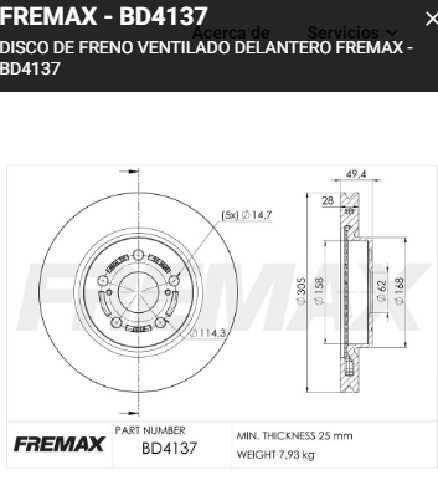 DISCO FRENO FREMAX (DELANTERO)(VENTILADO)(5HUECOS)(305 COROLLA CROSS 2020 RAV 4 2020