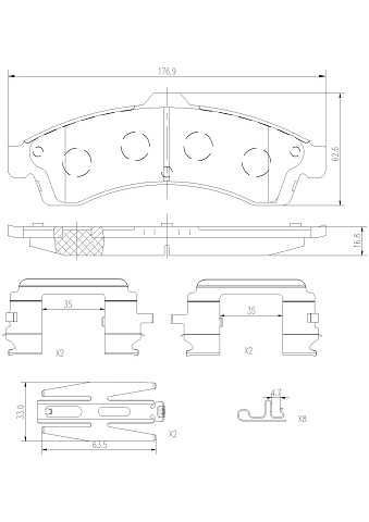 PAST. FRENO BREMBO (D) TRAIL BLAZER (-06) D882