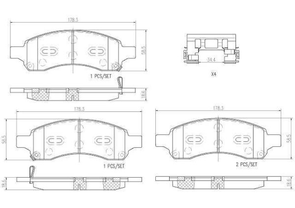 PAST. FRENO BREMBO (D) TRAIL BLAZER D1196