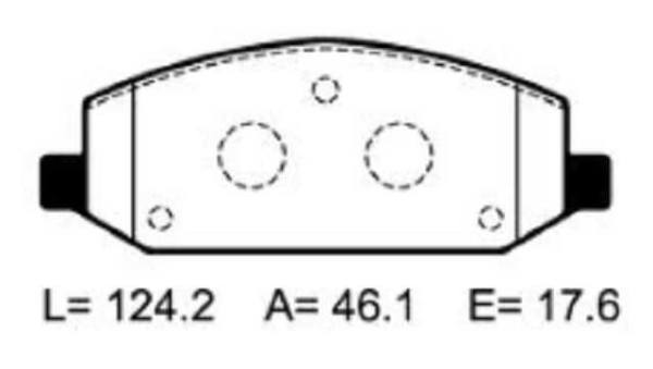 PAST. FRENO BREMBO (D) SAIL 1.4 (-16) D1273 8389, D1327 8439, D1327 8481, D1327 8703