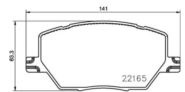 PAST. FRENO BREMBO (D) 500 X (15-20) COMPASS (18-21) RENEGADE (15-21) D1811 9046