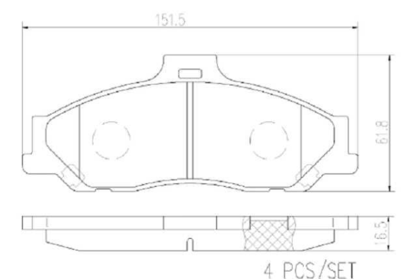 PAST. FRENO BREMBO (D) B2600 (01-) INYECCION BT 50 4X2 (-16)