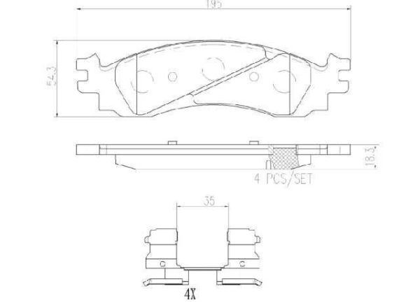 PAST. FRENO BREMBO (D) EXPLORER (06-10) SPORT TRAC (07-10) D1158 8268