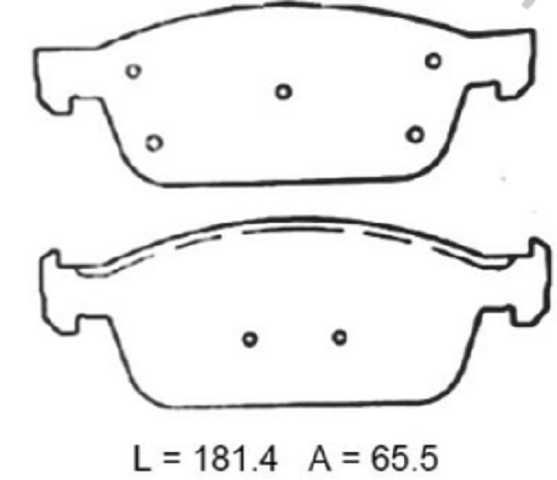 PAST. FRENO BREMBO (D) ESCAPE AWD 2.0 (13-17) D1645 D1645 8873, D1668 8896