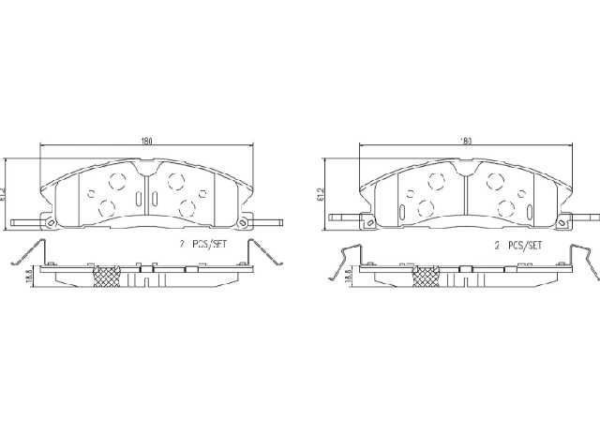 PAST. FRENO BREMBO (D) EXPLORER (13-17) (AWD MEXICO) D1611 8824, D1611 8881