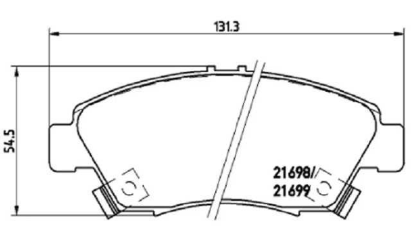 PAST. FRENO BREMBO (D) CIVIC 1.6 (91-97) FIT CITY (14-22) D1643 8870