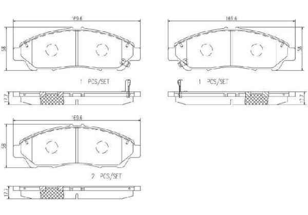 PAST. FRENO BREMBO (D) PILOT (09-16) D1378 8396, D1896 9124