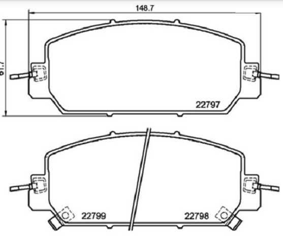PAST. FRENO BREMBO (D) CRV (17-20) D1832 8840, D2036 8840