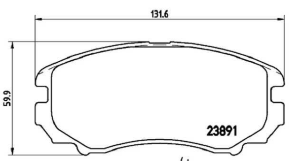 PAST. FRENO BREMBO (D) TUCSON JM (04-09) SPORTAGE ACTIVE SOUL CHANGAN D924
