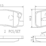 PAST. FRENO BREMBO (P) ASX LANCER GT(08-12) MONTERO(01-12) OUTLANDER D1343 7743, D868 7743