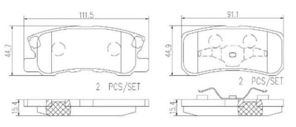 PAST. FRENO BREMBO (P) ASX LANCER GT(08-12) MONTERO(01-12) OUTLANDER D1343 7743, D868 7743