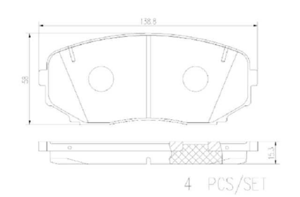 PAST. FRENO BREMBO (D) EDGE (07-15) CX7 (07-12) CX9 (07-19) MONTERO S D1258 8377 MITSUBISHI Triton 2023