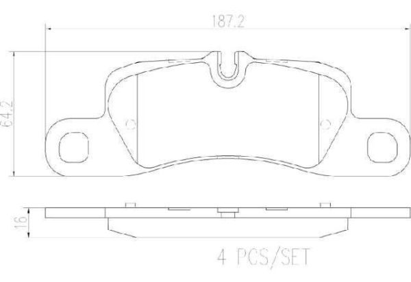 PAST. FRENO BREMBO (P) CAYENNE 3.0 HIBRIDO 3.6 4.8 (10-) TOUAREG 3.0 D1390 8499, D1390 8756