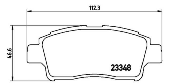 PAST. FRENO BREMBO (D) YARIS (-06) D1534 7704, D831 7704