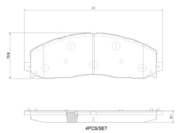 PAST. FRENO BREMBO (D) F250 F350 (13-24) F450 (13-19)