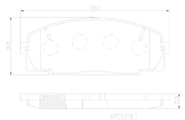 PAST. FRENO BREMBO (D) HIACE (05-) JINBEI GOLDEN DRAGON VIEW C2 CS2 VENTURA R6