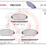 PAST. FRENO BREMBO (D) TIGUAN (16-) MEXICO KODIAQ