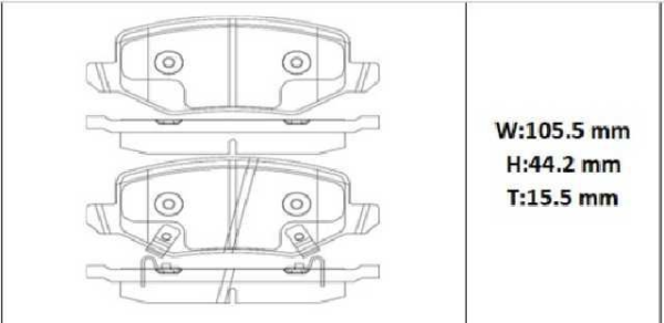 PAST. FRENO LS HAVAL H2 JOILIN PAST. POSTERIOR
