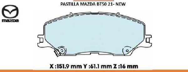 PAST (D) BT 50 3.0 (23-25) ISUZU PICK UP (25-) NEW MD1U2533 PD 2410 XFD  2537 MD3324