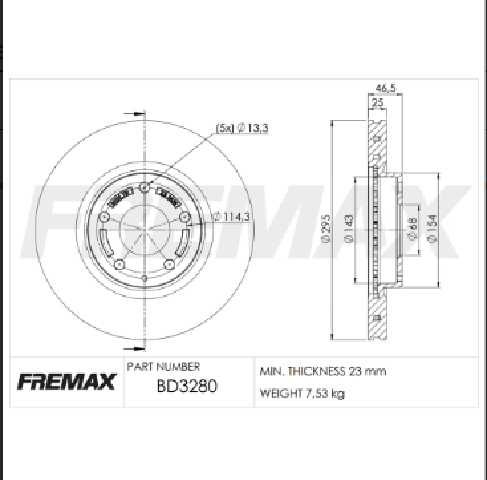 DISCO DE FRENO DELANTERO MAZDA CX30 