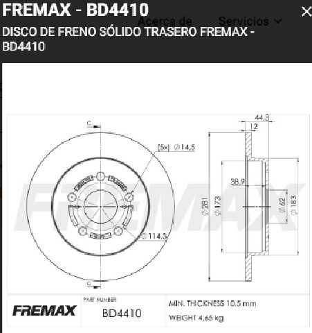 DISCO FRENO FREMAX (P) (S) 281MM GREAT WALL M4 VOLEEX C30